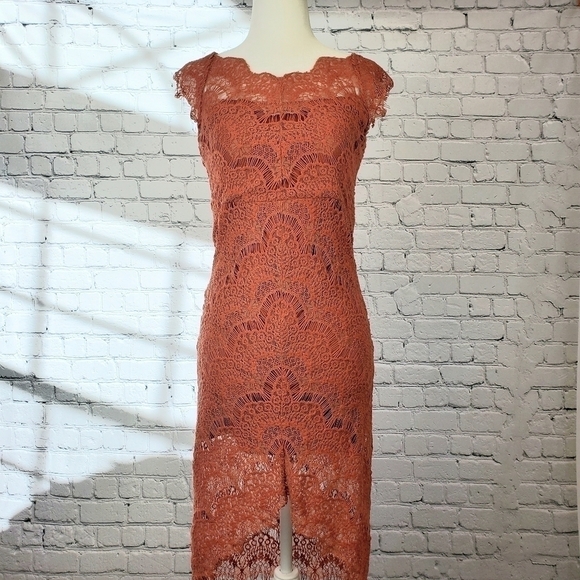 FREE People Peekaboo Lace Slip Dress sz. Small - Picture 6 of 11